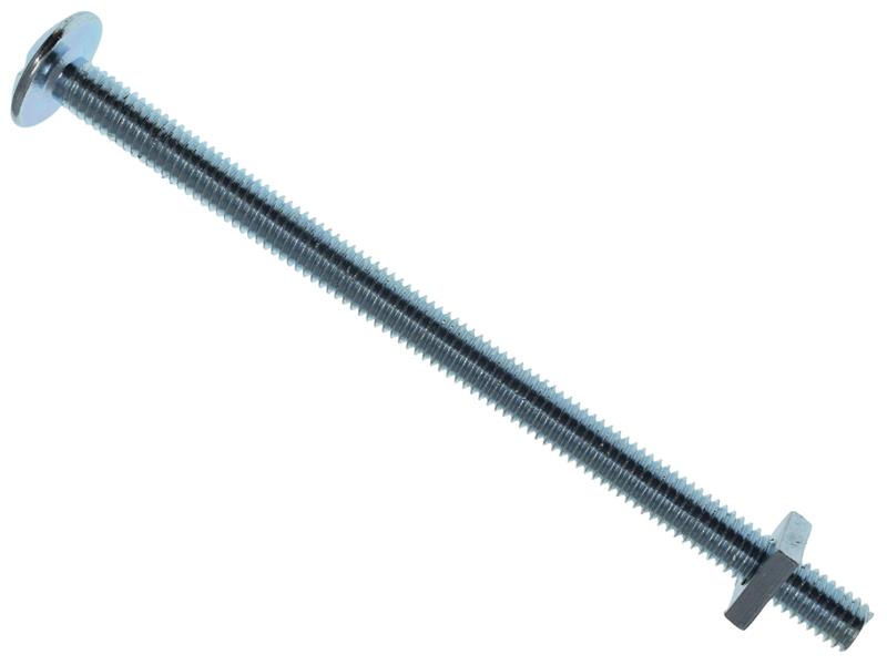 MEMRBN06100 - Roofing Bolt & Nut ZP M6 x 100mm (Box 25)