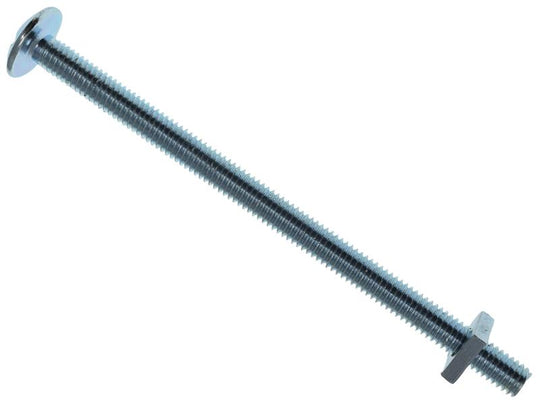 MEMRBN06100 - Roofing Bolt & Nut ZP M6 x 100mm (Box 25)