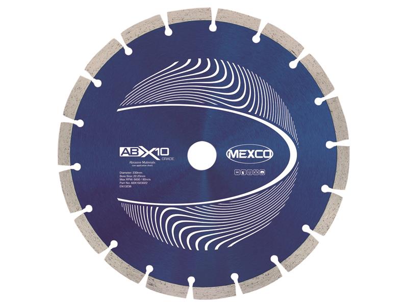 MEXABX10230 - Abrasive Materials X10 Grade Diamond Blade 230 x 22mm