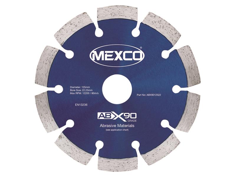 MEXABX90125 - Abrasive Materials X90 Grade Diamond Blade 125 x 22mm