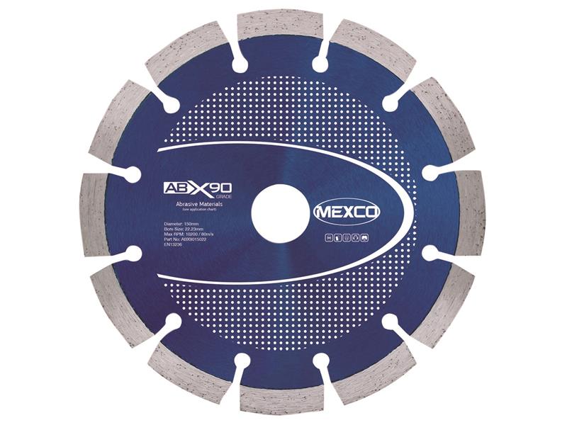 MEXABX90150 - Abrasive Materials X90 Grade Diamond Blade 150 x 22mm