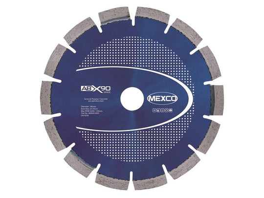MEXABX90180 - Abrasive Materials X90 Grade Diamond Blade 180 x 22mm