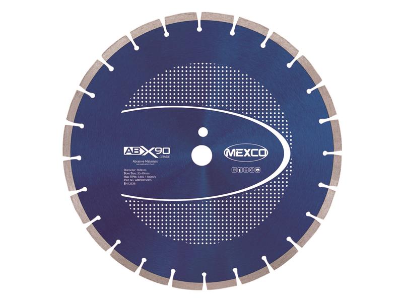 MEXABX903505 - Abrasive Materials X90 Grade Diamond Blade 350 x 25mm