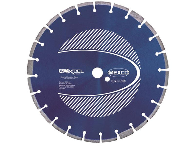 MEXALXL3506 - Asphalt Looping Diamond Blade 350 x 25.4mm x 6mm Width