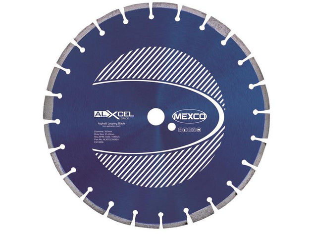 MEXALXL3508 - Asphalt Looping Diamond Blade 350 x 25.4mm x 8mm Width
