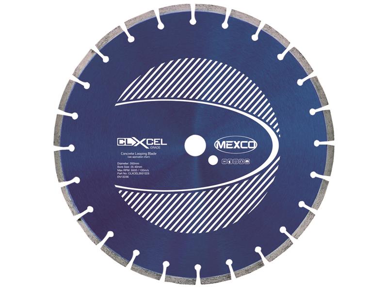 MEXCLXL35010 - Concrete Looping Diamond Blade 350 x 25.4mm x 10mm Width