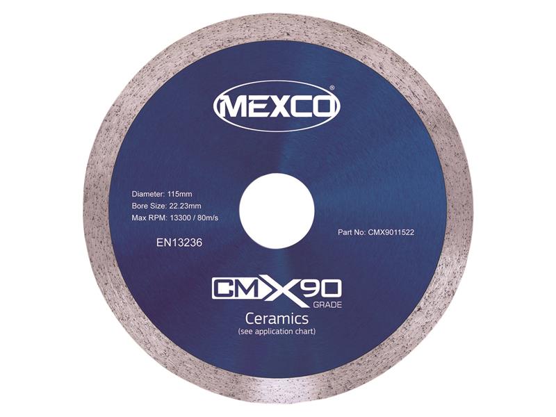 MEXCMX90115 - X90 Grade Ceramic Materials Diamond Blade 115 x 22mm