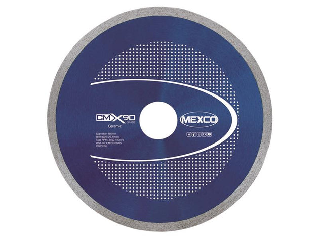 MEXCMX901805 - X90 Grade Ceramic Materials Diamond Blade 180 x 25.4mm