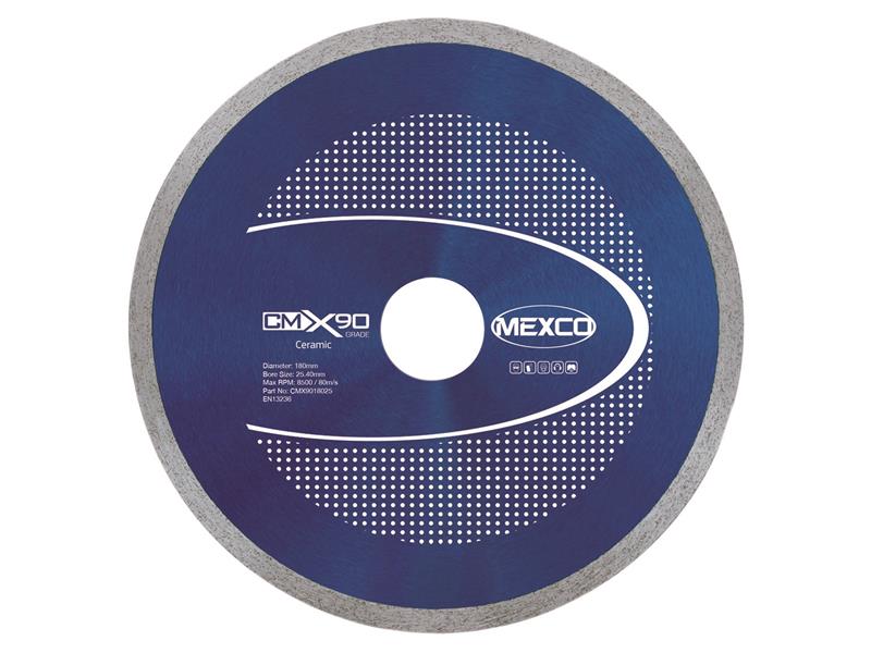 MEXCMX901805 - X90 Grade Ceramic Materials Diamond Blade 180 x 25.4mm