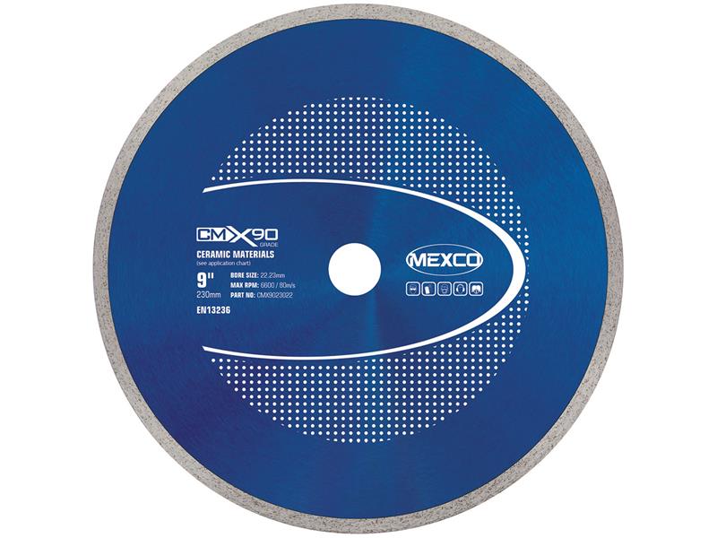 MEXCMX90230 - X90 Grade Ceramic Materials Diamond Blade 230 x 22mm