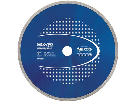 MEXCMX90230 - X90 Grade Ceramic Materials Diamond Blade 230 x 22mm
