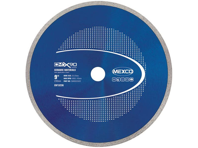 MEXCMX90230 - X90 Grade Ceramic Materials Diamond Blade 230 x 22mm