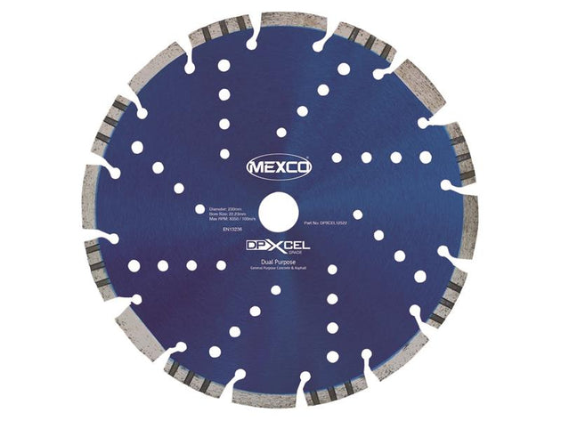 MEXDPXL23022 - XCEL Grade Dual Purpose Diamond Blade 230 x 22mm