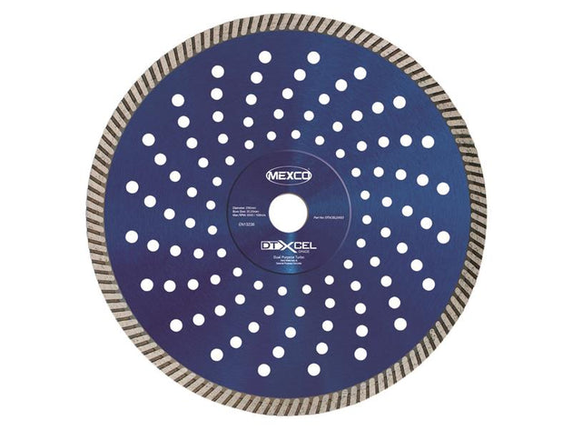 MEXDTXL23022 - XCEL Grade Dual Purpose Turbo Diamond Blade 230 x 22mm