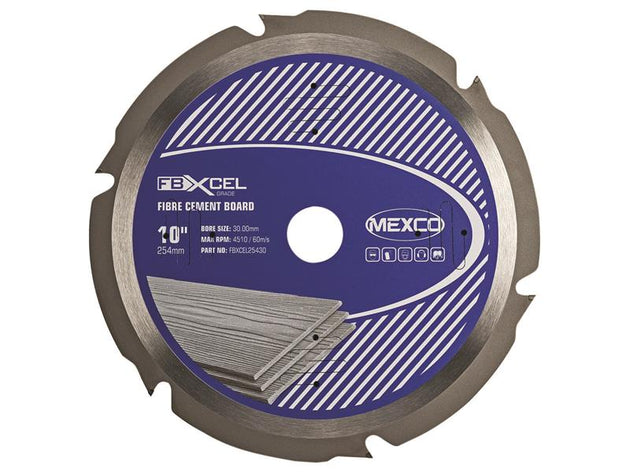 MEXFBXL254 - Fibre Cement Board PCD Blade 254 x 30mm x 6T