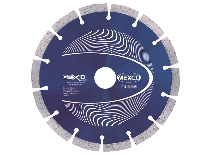 MEXGPX101805 - GPX10 Concrete Diamond Blade 180 x 25.4mm