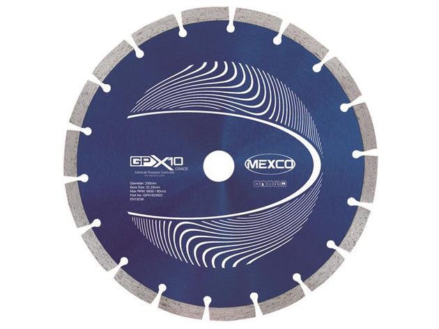 MEXGPX10230 - GPX10 Concrete Diamond Blade 230 x 22mm