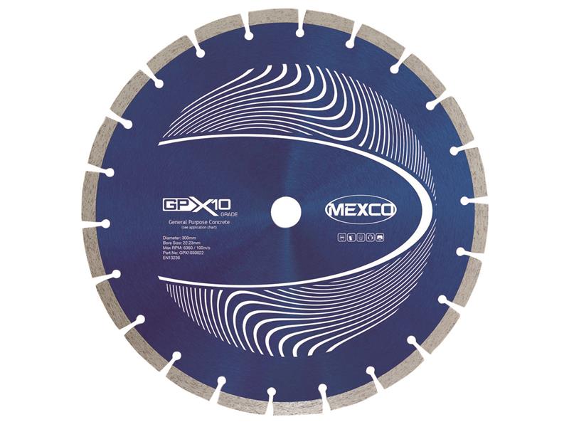 MEXGPX103002 - GPX10 Concrete Diamond Blade 300 x 22.23mm