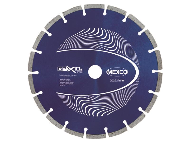 MEXGPX108230 - GPX10-8 Concrete Diamond Blade 230 x 22mm