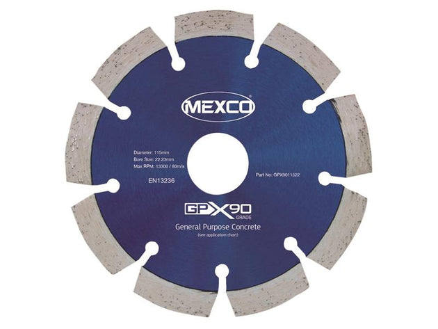MEXGPX90115 - GPX90 Concrete Diamond Blade 115 x 22mm