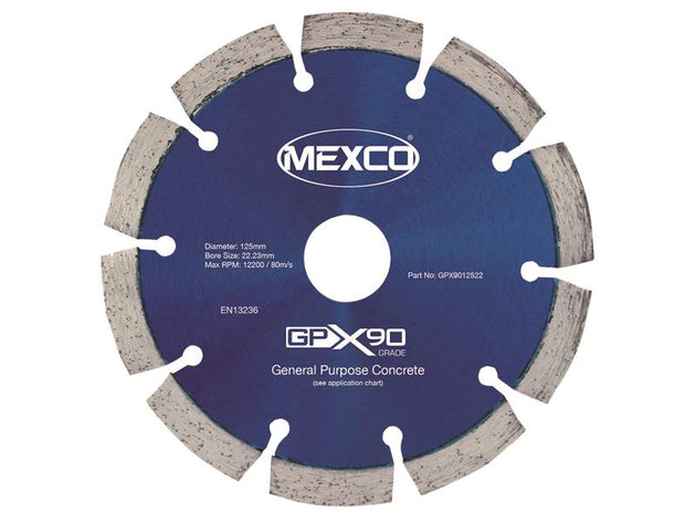 MEXGPX90125 - GPX90 Concrete Diamond Blade 125 x 22mm
