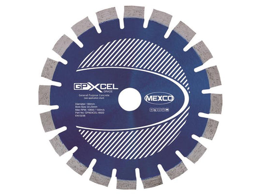MEXGPXL18022 - XCEL GRADE Concrete Diamond Blade 180 x 22mm