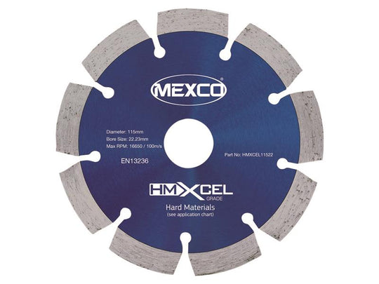MEXHMXL115 - XCEL Grade Hard Materials Diamond Blade 115 x 22mm