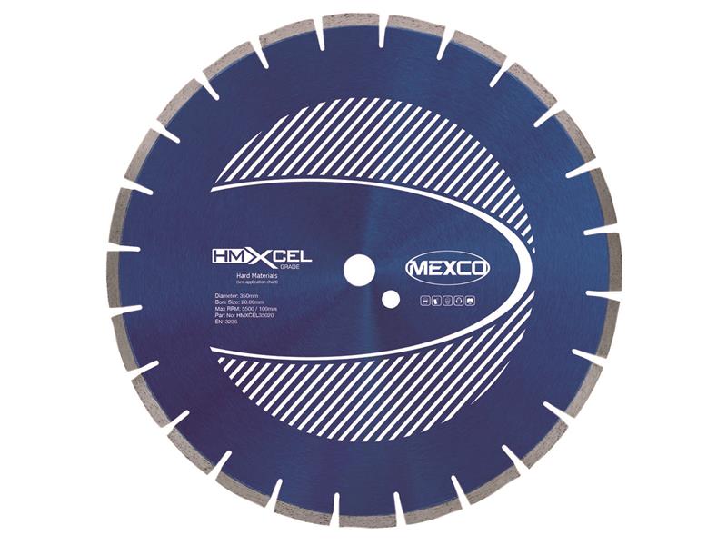 MEXHMXL350 - XCEL Grade Hard Materials Diamond Blade 350 x 20mm
