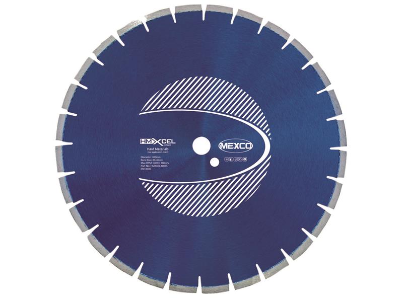 MEXHMXL4005 - XCEL Grade Hard Materials Diamond Blade 400 x 25.4mm