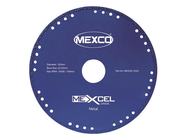 MEXMEXL125 - XCEL Grade Metal Cut Diamond Blade 125 x 22mm