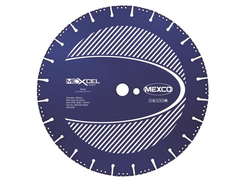 MEXMEXL350 - XCEL Grade Metal Cut Diamond Blade 350 x 25.4mm