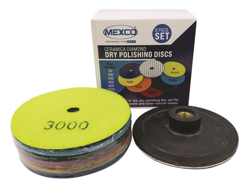 MEXPOLKIT - Ceramica Diamond Dry Polishing Kit, 8 Piece