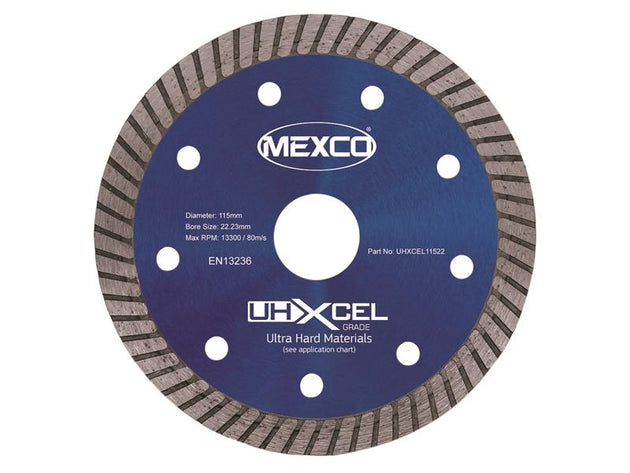 MEXUHXL115 - UHXCEL Ultra Hard Materials Diamond Blade 115 x 22mm