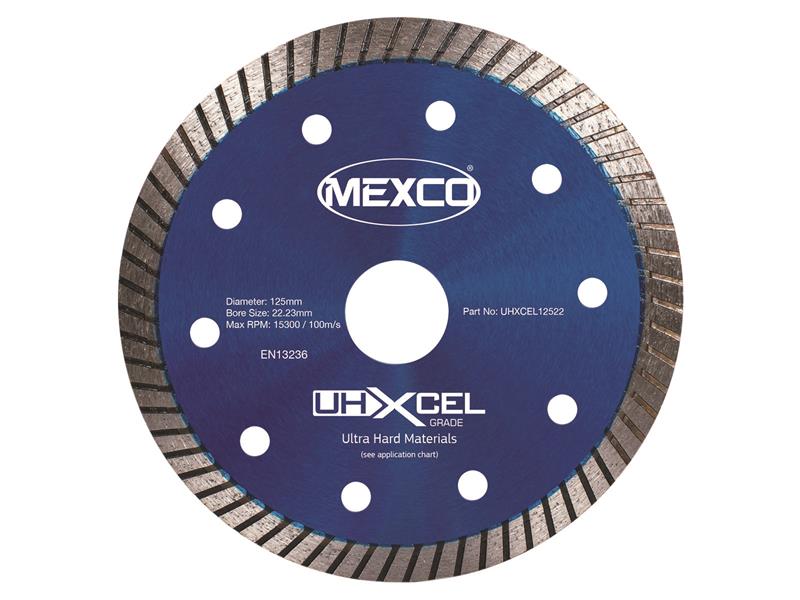 MEXUHXL125 - UHXCEL Ultra Hard Materials Diamond Blade 125 x 22mm