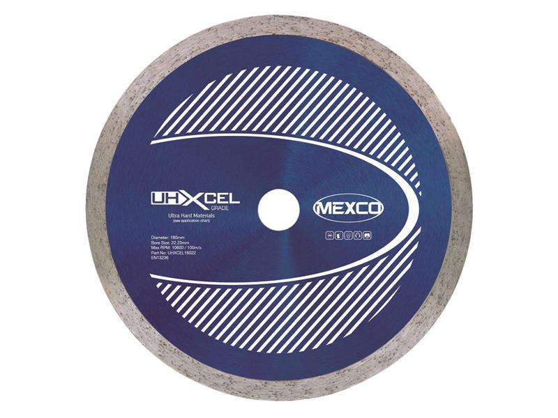 MEXUHXL180 - UHXCEL Ultra Hard Materials Diamond Blade 180 x 22mm