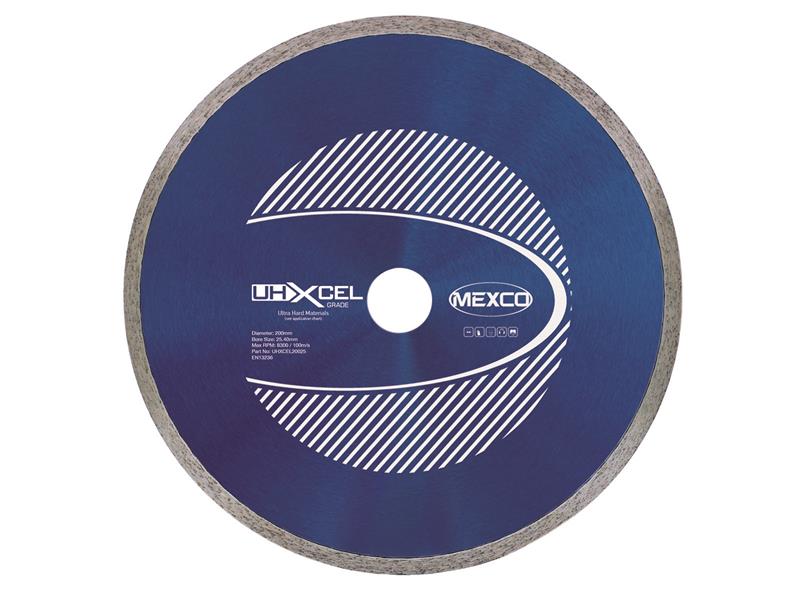 MEXUHXL2005 - UHXCEL Ultra Hard Materials Diamond Blade 200 x 25.4mm
