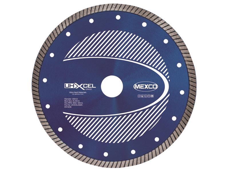 MEXUHXL2305 - UHXCEL Ultra Hard Materials Diamond Blade 230 x 25.4mm