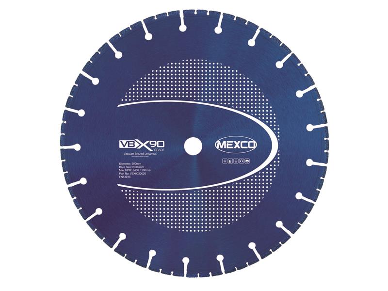 MEXVBX90300 - VBX90 Grade Universal Diamond Blade 300 x 20mm