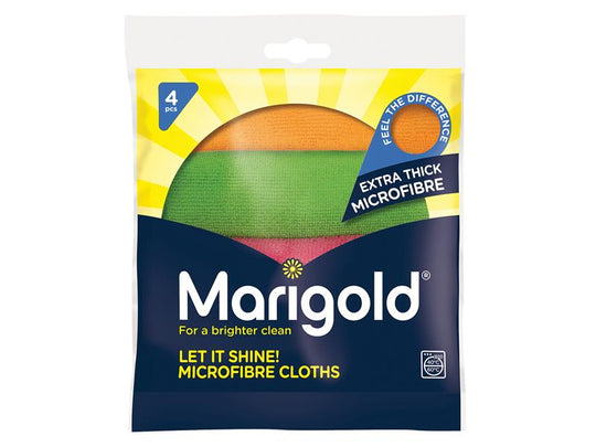 MGD150442 - Marigold Microfibre Cloths Shine x 4 FH150442