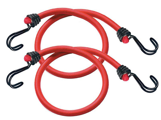 MLK3020E - Twin Wire Bungee Cord 60cm Red 2 Piece