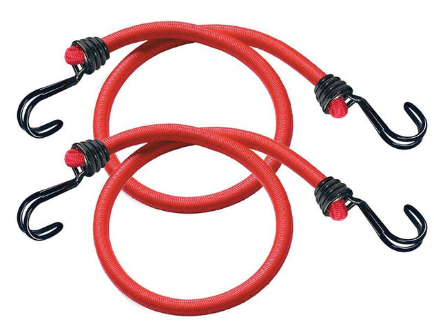 MLK3020E - Twin Wire Bungee Cord 60cm Red 2 Piece