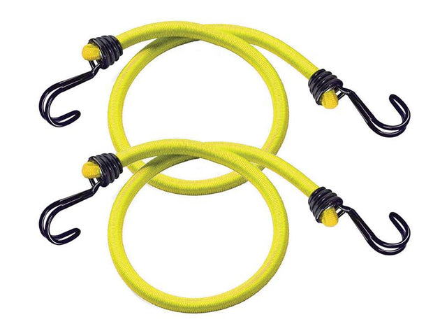MLK3022E - Twin Wire Bungee Cord 100cm Yellow 2 Piece