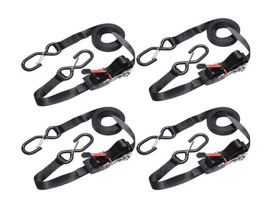 MLK3056E - Ratchet Tie-Down S-Hooks 4.25m 4 Piece