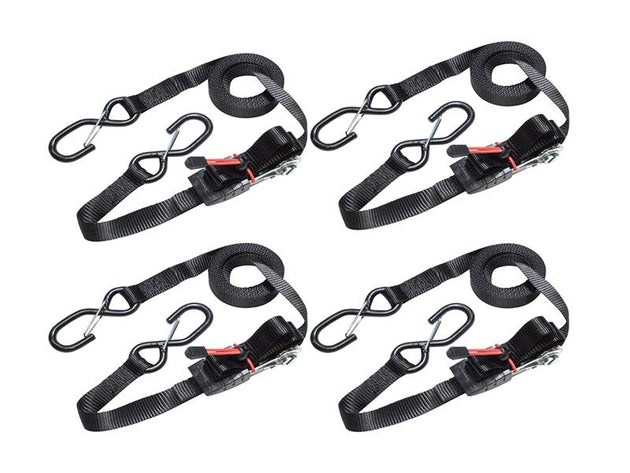 MLK3056E - Ratchet Tie-Down S-Hooks 4.25m 4 Piece