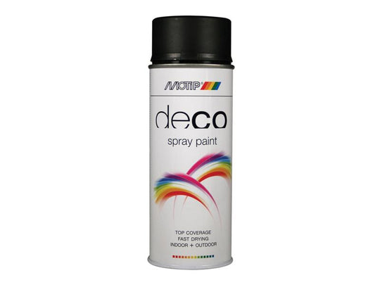 MOT01601 - Deco Spray Paint Matt RAL 9005 Deep Black 400ml