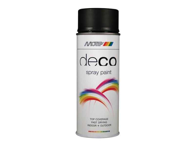 MOT01601 - Deco Spray Paint Matt RAL 9005 Deep Black 400ml
