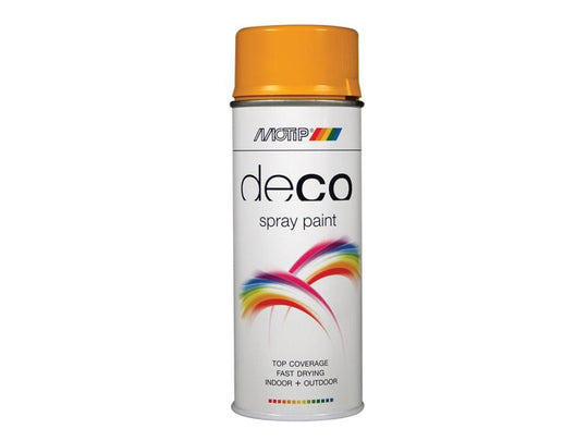 MOT01621 - Deco Spray Paint High Gloss RAL 1004 Gold Yellow 400ml