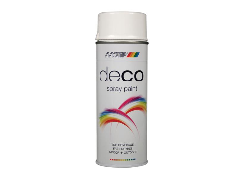 MOT01627 - Deco Spray Paint High Gloss RAL 9016 Brilliant White 400ml