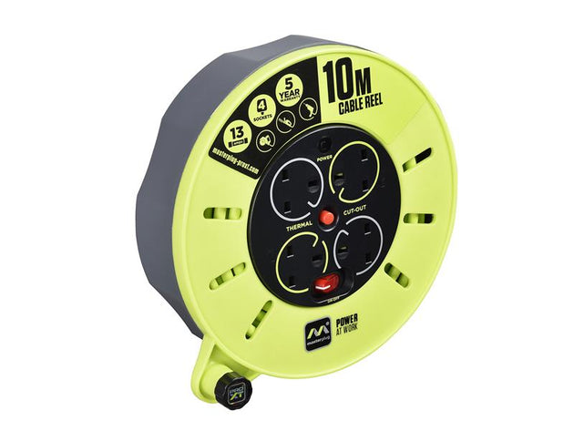 MSTCMU10134 - PRO-XT Cassette Cable Reel 240V 13A 4-Socket 10m