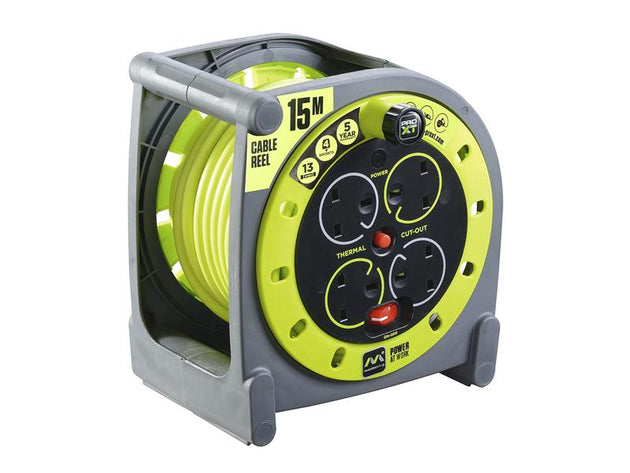 MSTHMU15134 - PRO-XT Case Cable Reel 240V 13A 4-Socket 15m